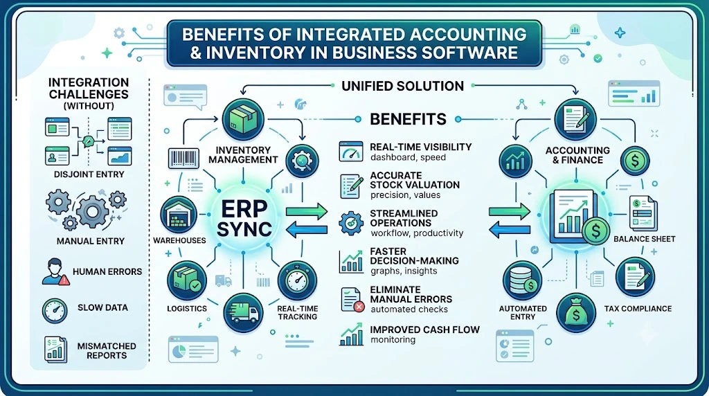 Benefit of integrated accounting and inventory in business software Benefit of integrated accounting and inventory in business software